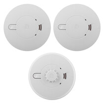 Mains Powered 2 Smoke Alarms and 1 Heat Alarm Kit with Alkaline Back-up Battery